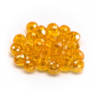 Бусины рондели 2*2мм (оранжевый прозрачный)